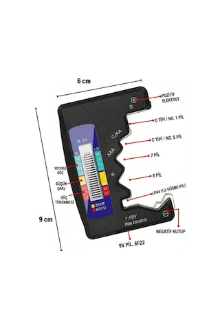 Mucit Home Evrensel Dijital Pil Test Cihazı