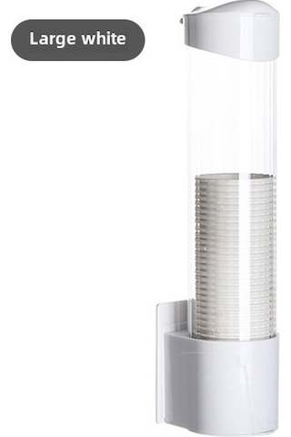 Yaozixa Ev İçin Otomatik Bardak Alma Fonksiyonlu, Toz Koruyucu, Delik Açmadan Duvar Takılan Tek Kullandım Bardak Rafı Yeni Beyaz Diğer