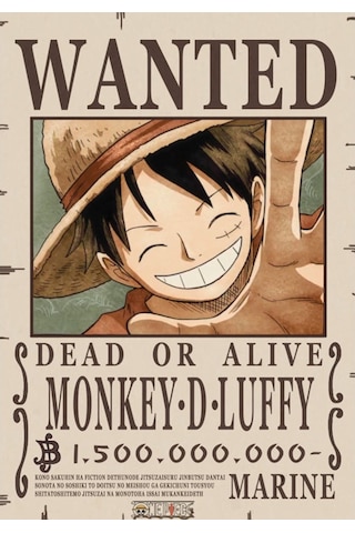 Renkselart- One Pıece Wanted Poster - 001