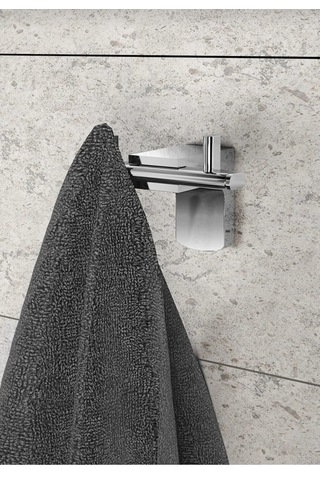 Krom Lux 5 Li Banyo Seti Wc Kağıtlık,bornozluk,uzun Havluluk Gümüş