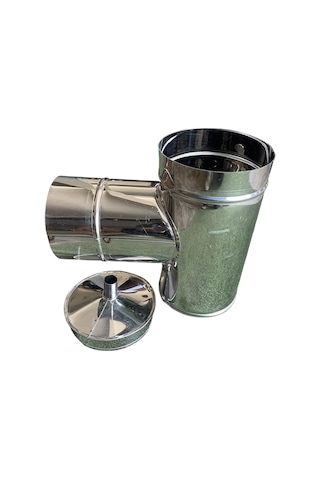 Paslanmaz 13 X 13 Cm Çapında Baca Dirseği Hunili