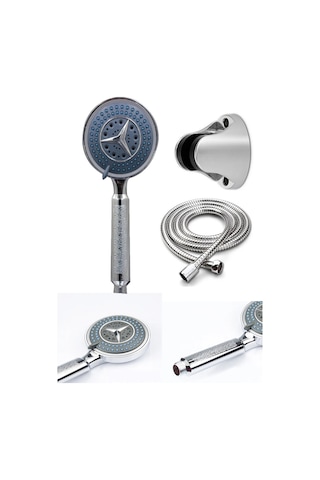 Fonksiyonlu Duş Başlığı Seti Başlık, Hortum Ve Mafsal Seti Çok Renkli