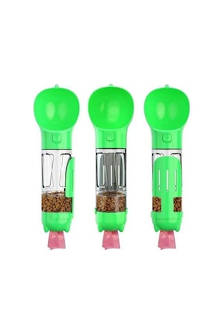 Pazly Yürüyüş Köpek Su Şişesi, Taşınabilir Evcil Hayvan Seyahat Seti, 300ml, Multifonksiyonel Su Bardağı, Yiyecek Kutusu, Kaka Küreği