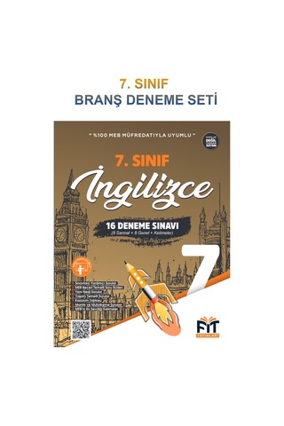 7. Sınıf Branş Deneme Seti Türkçe, Matematik, Fen, İngilizce, Sosyal Bilgiler Deneme Seti Kitabı