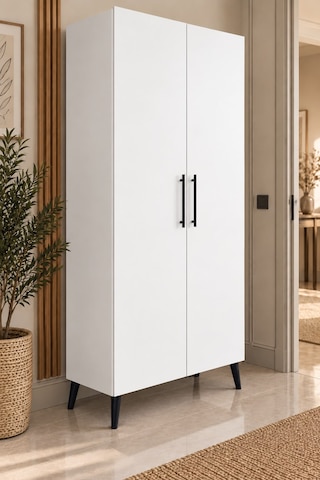 Süpürgelik, Ütü Masası Dolabı Çok Amaçlı Kiler Dolap Beyaz