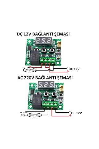 W1209 12v 10a Hassas Termostat