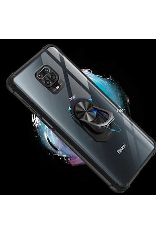 Xiaomi Redmi Note 9 Pro Kilif Seffaf Sararmaz Yüzüklü Mola Kapak 406652982
