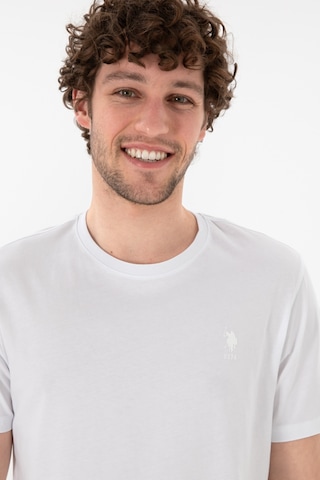 U.S. Polo Assn. Erkek Regular Fit Bisiklet Yaka Beyaz Basic Tişört 50305924-VR013