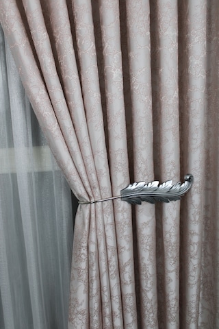 Jakar Fonluk Sahil Desen 1/3 Sıklık Korniş İçin Tek Kanat Pembe