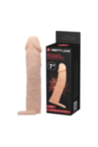 Hızlı Express Pretty Love Extended Sleeve 6 Cm Dolgulu Realistik Penis Kılıfı
