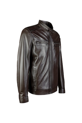 Tamer Tanca Erkek Hakiki Deri Kahverengi Deri Mont 974 Tt-01 Erk Derımont Y23 Fındık Dr Koyu Kahverengi