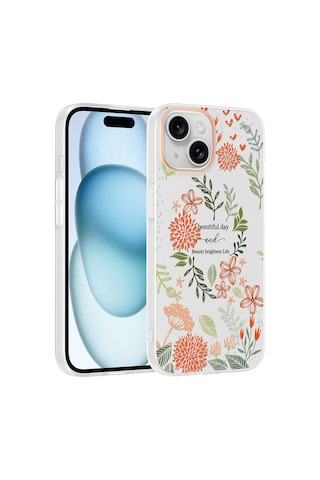 Apple iPhone Uyumlu 14 Kılıf Kamera Korumalı Desenli Zore Klip Kapak - Beautiful -