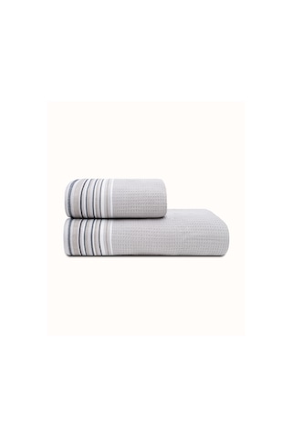 Koza Home Limira 2li Gri Çeyiz Havlu Seti 50x90-70x140 2257 Gri