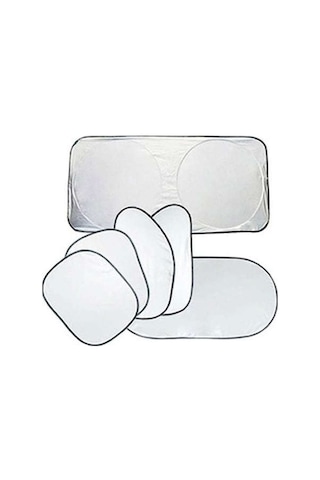 Lemestar Araba Güneşlik Seti - 6 Parça Gümüş Kaplamalı Ön Arka Cam Koruma Diğer