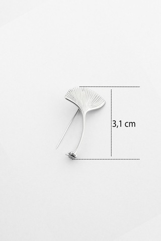 Gelincik 18 Ayar Beyaz Altın Kaplama Gümüş Broş Beyaz Altın Kaplama