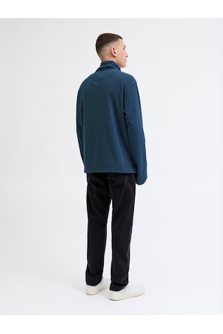 Jack & Jones Jjalpes Half Zıp Fleece Polar Ceket Aw25 Navy Blazer Navy