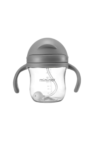 Mininor Tritan Akıllı Alıştırma Bardağı 220 Ml - Grey Seal - Gri Standart Gri