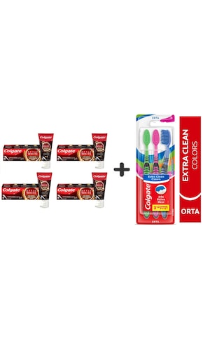 Colgate Optic White Kahve, Çay Tütün Kullanan Için Diş Macun 125ml 2 Ad +extra Clean Diş Fırçası 3lü Beyazlık