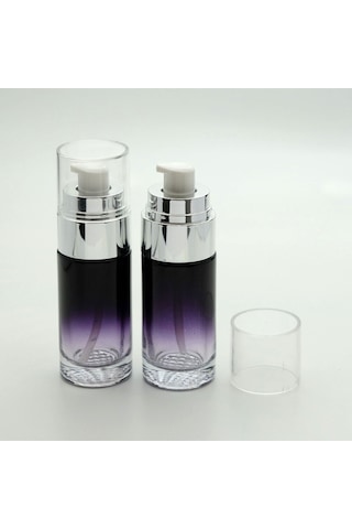 Losyon Ve Krem Şişesi 40 ML 2 Adet Siyah Gri Kapaklı Boş Şişe