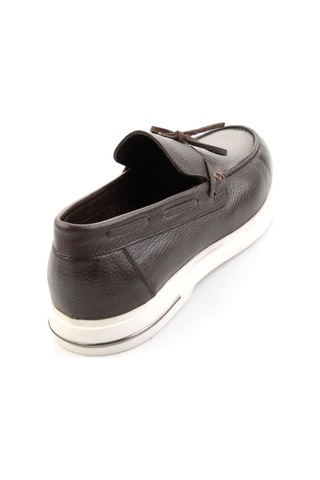 Kahve Hakiki Deri Erkek Loafer Ayakkabı E01054428140 Kahve