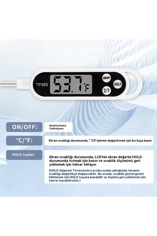 Jian Fan Yağsıcaklığısüttutu Sıvını Ölmek İçin "mutfakgıda Probu Termometresi" Beyaz