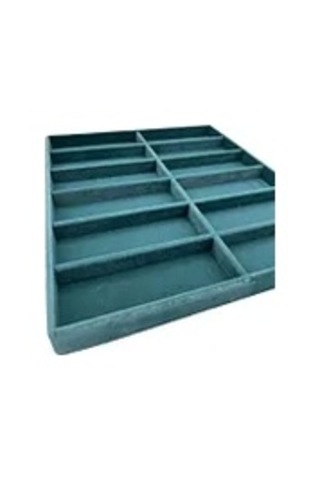 Yerli Üretim Havana Model Süet Kumaş Yeşil Renk 38 Cm / 36 Cm Gözlük Sergileme Çekmece Içi Stand Çok Renkli