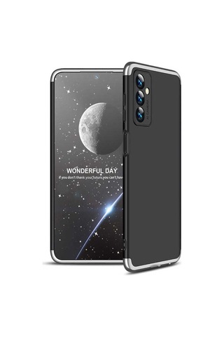Samsung Uyumlu Galaxy M23 Kılıf Zore Ays Kapak Siyah-Gri
