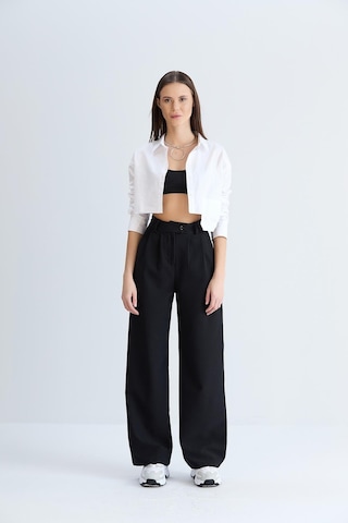 Sortie Collection Rahat Kesim Klasik Model Kumaş Pantolon Siyah-siyah Siyah