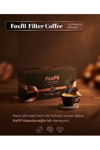 Foxf6 Fit Collagen Coffee Filter Kahve 30 Saşe Pratik Kahve