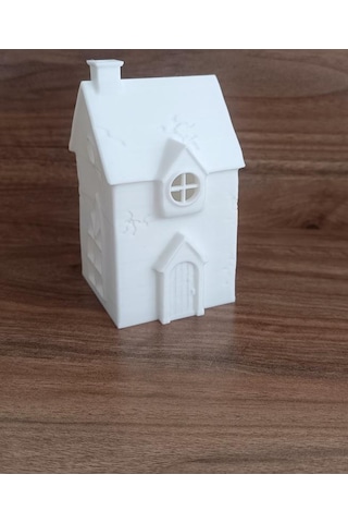 Kış Evi Mumluk Noel Yılbaşı Süsü Dekoratif Biblo Tealight Mumluk Seti Mum Dahildir