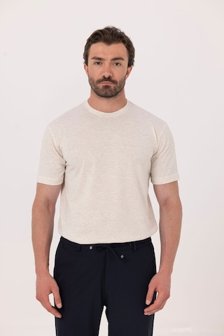 Sabri Özel Sütlü Kahve %100 Pamuk Bisiklet Yaka Düz Renk Basic T-shirt