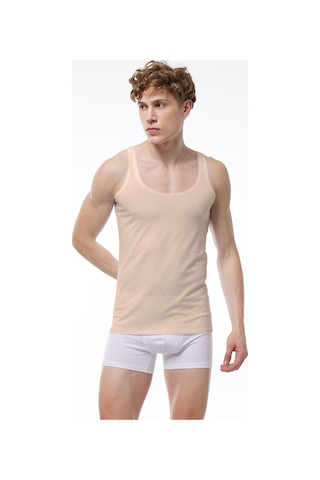 Malabadi Görünmez Atlet Erkek Ten Rengi Ince Askılı Iz Yapmayan Modal Atlet 013 Ten Rengi