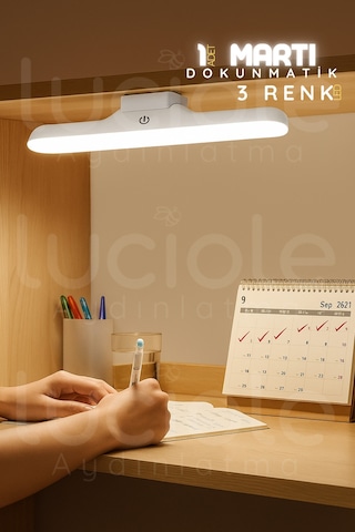 Usb Şarjlı Martı Led Lamba 3w Dokunmatik 3 Renk Işık Mıknatıslı Ve Taşınabilir Tasarım 30 Cm