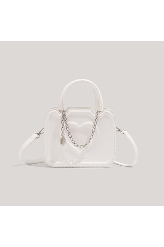 Charhp&kejnt Çok Yönlü Moda Çapraz Askılı Çanta Küçük Kare Çanta Beyaz