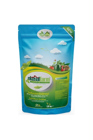 Ekosol Farm Solucan Gübresi 2 x 1.5 KG + Toplam 3 KG Organik Gübre