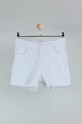 Cichlid Kız Çocuk Kot Şort Beyaz