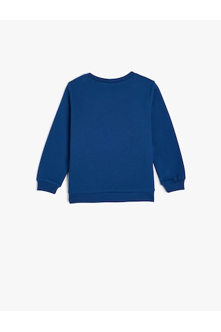 Koton Deniz Temalı Bisiklet Yaka Uzun Kollu Bebek Sweatshirt Saks 5smb10053tk Saks Mavi