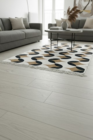Modern Desenli Günlük Kullanıma Makinede Yıkanabilir Çift Taraflı Uygun Kilim Renkli