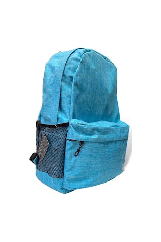 Su Geçirmez Kumaş Ortaokul Lise Unisex Okul Sırt Ve Seyahat Çantası - Mavi