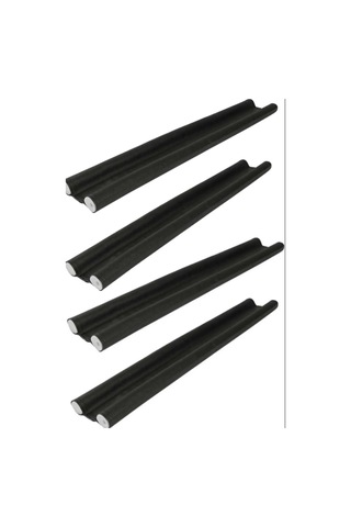 4 Adet Siyah Çift Taraflı Kapı Altı Rüzgar Soğuk Ve Haşere Önleyici Isı Yalıtım Süngeri