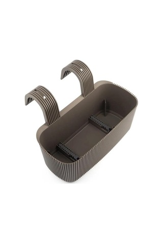 Omnipazar Krs-249 Dekoratif Plastik Pera Askılı Balkon Saksı 3.2 Litre Kahverengi