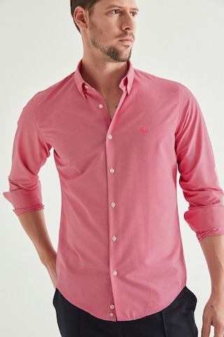 D'S Damat Ds Damat Slim Fit Fuşya Pötikare Gömlek 8HC02ORT10265 Fuşya