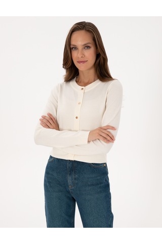 Pierre Cardin Kadın Ekru Hırka Triko 50316337-vr019 Ekru