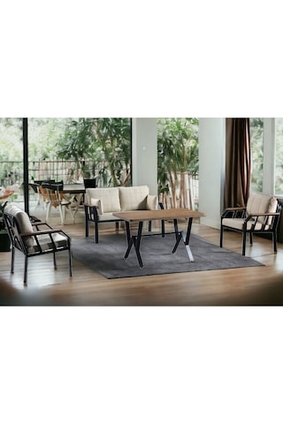 Tu Tienda Nergiz 2 1 1 Masa Bahçe Balkon Mobilyası,vizon Vizon