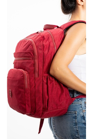 Ultra Hafif Çok Cepli Su Geçirmez Sırt Çantası Unisex Kırmızı Model: 571-1b - Krem