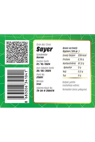 Safter Hurma Sayer Hurma 3 x 4 KG