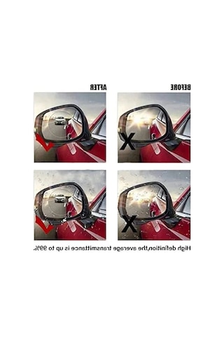 Yağmur Ve Buğu Önleyici Araç Dış Dikiz Aynası Kaydırıcı Film Seti 2 Adet