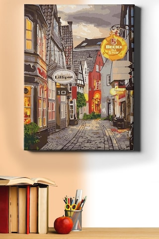 Webstyle Sayılarla Boyama Seti Kasnaklı Masal Sokağı 50 X 65 Cm
