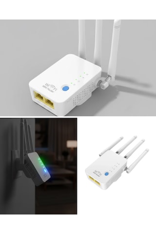 Ev Ofis İçin Wifi Wps Düğmeli Güvenli Tekrarlayıcı