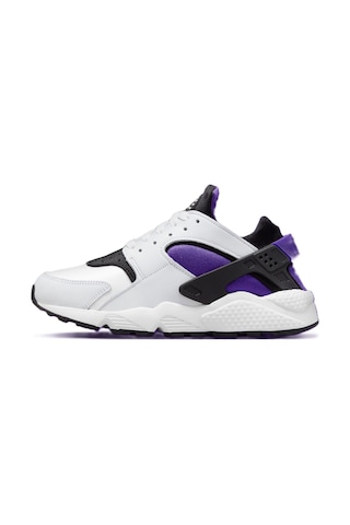 Nike Air Huarache Sneaker Unisex Gerçek Deri Tekstil Günlük Spor Ayakkabı Beyaz Mor Beyaz